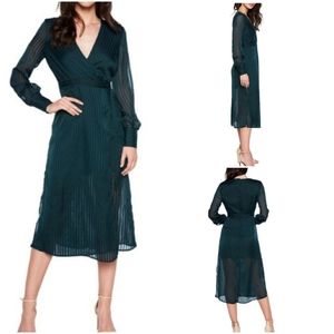 🔹️Bardot Emerald Green Faux Wrap Dress